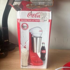 Coca-Cola Retro Milk Shake Machine Maker Ice Cream Mixer Smoothie Drink Blender